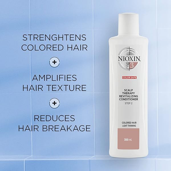 NIOXIN SYSTEM 3 SCALP + HAIR CONDITIONER – HAIR THICKENING CONDITIONER FOR DAMAGED HAIR WITH LIGHT THINNING, 10.1 FL OZ (PACKAGING MAY VARY)