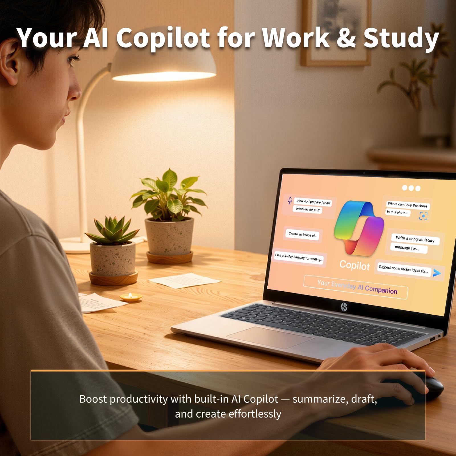 Computadora portátil HP Premium con pantalla táctil de 15.6" - Intel 10-Core i7 1355U, 16GB RAM, 1TB SSD, 15.6" FHD antirreflejos, Win 11 Pro, Wi-Fi 6, Ai Copilot, para empresas y estudiantes, con accesorios