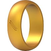 ThunderFit Silicone Wedding Ring for Men, Rubber Wedding Band 8.7mm Wide 2.5mm Thick