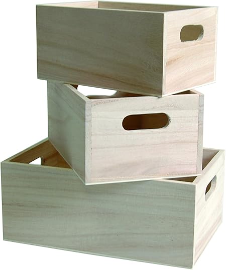 Artemio - Juego de 3 Cajas para Almacenamiento, Color Beige: Amazon.es: Hogar