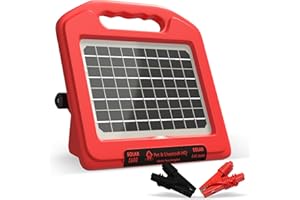 PET & LIVESTOCK HQ 30 Miles Solar Electric Fence Charger - Solar Powered Electric Fence Kit 0.65 Joule - Fence Energizer for Livestock, Horses, Cattle, Sheep