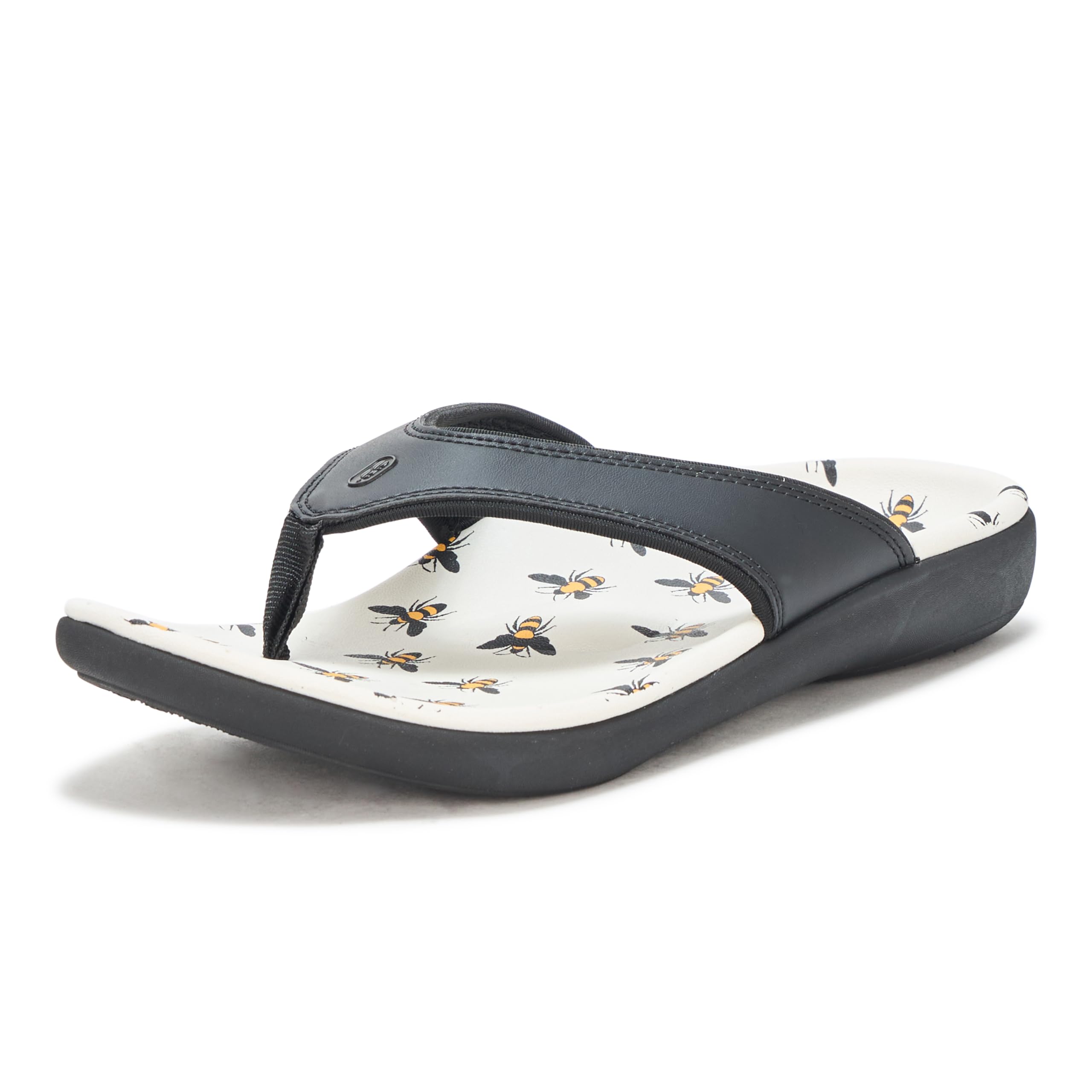 REVITALIGN Women’s Yumi Critters Flip-Flop, Honeybees, 10 Wide