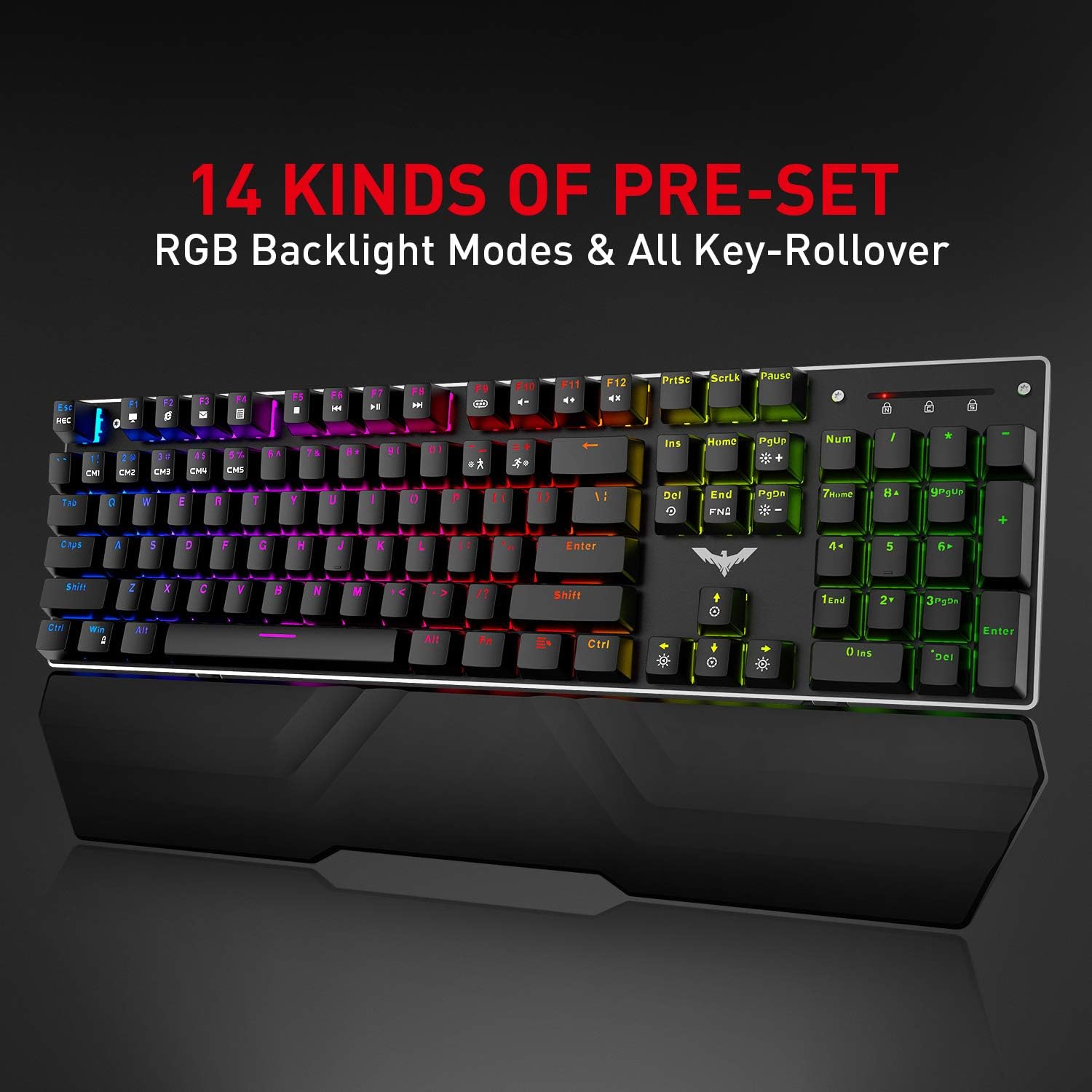 HAVIT Mechanical Keyboard Mouse Headset Kit, Blue Switch Keyboards,Gaming Mouse & RGB Headphones for Laptop Computer PC Games: Computers & Accessories