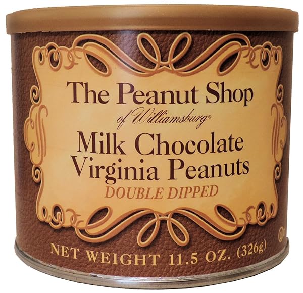 THE PEANUT SHOP OF WILLIAMSBURG VIRGINIA PEANUTS, MILK CHOCOLATE, 11.5-OUNCE