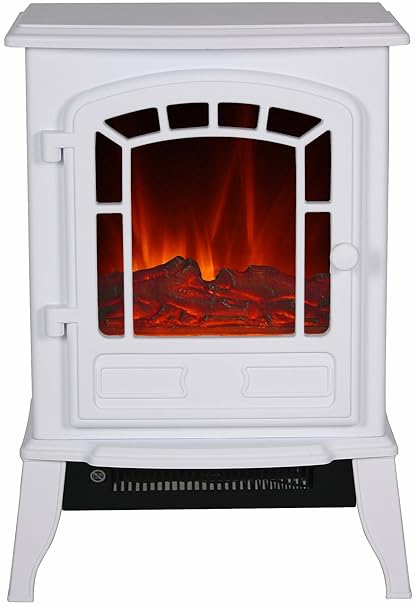 EL FUEGO Elektrisches Kaminfeuer Como, weiß