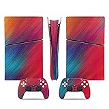 ROIPIN Black Skin for PS5 Slim Digital, Protective