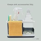 simplywire Sink Tidy Caddy Kitchen Organizer Removable Drip Tray Non-Slip view 3