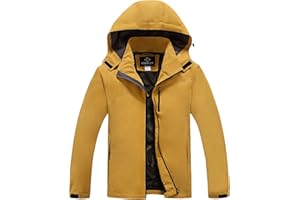 CorBuyit Lightweight Waterproof Jackets with Detachable Hood for Men