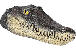 BIAYXMS Pond Floating Alligator Head Decoy, Outdoor Pools Float Fake Gator Head Deterrent Ducks, Crocodile Head for Decorations Pool Alligator Decoy (12.6*5.5In, B1)