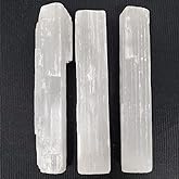 New Age Imports, Inc.&reg; ~ Premium Quality Selenite Sticks 4". Great for Wicca, Reiki, Healing, Metaphysical, Chakra, Positive Energy, Meditation, Protection, Decoration or Gift (4" - 3 Stick Pack)