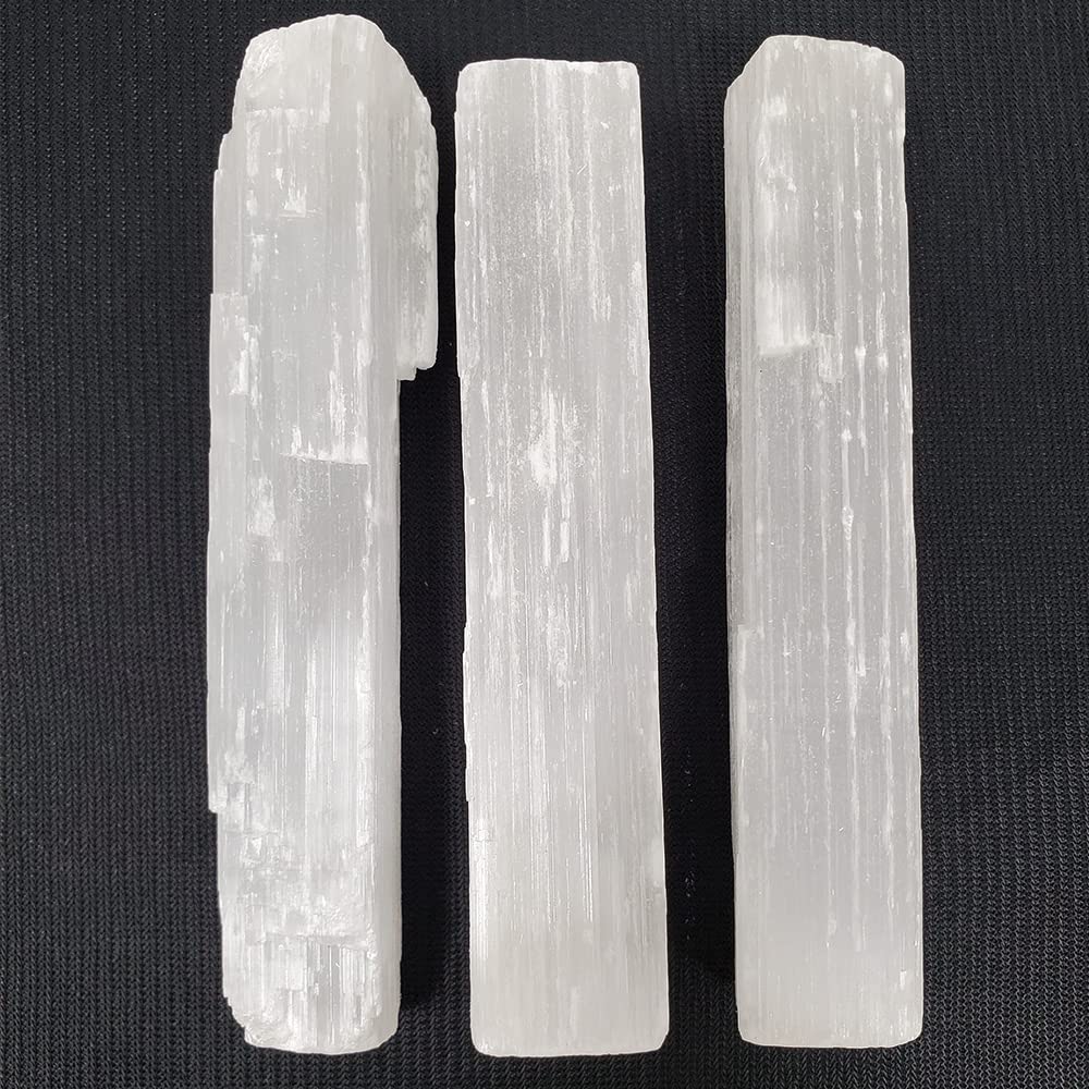 Photo 1 of ***PARTIAL SET - SEE PHOTO/NOTES***New Age Imports, Inc.® ~ Premium Quality Selenite Sticks 4". Great for Wicca, Reiki, Healing, Metaphysical, Chakra, Positive Energy, Meditation, Protection, Decoration or Gift (4" - 3 Stick Pack)