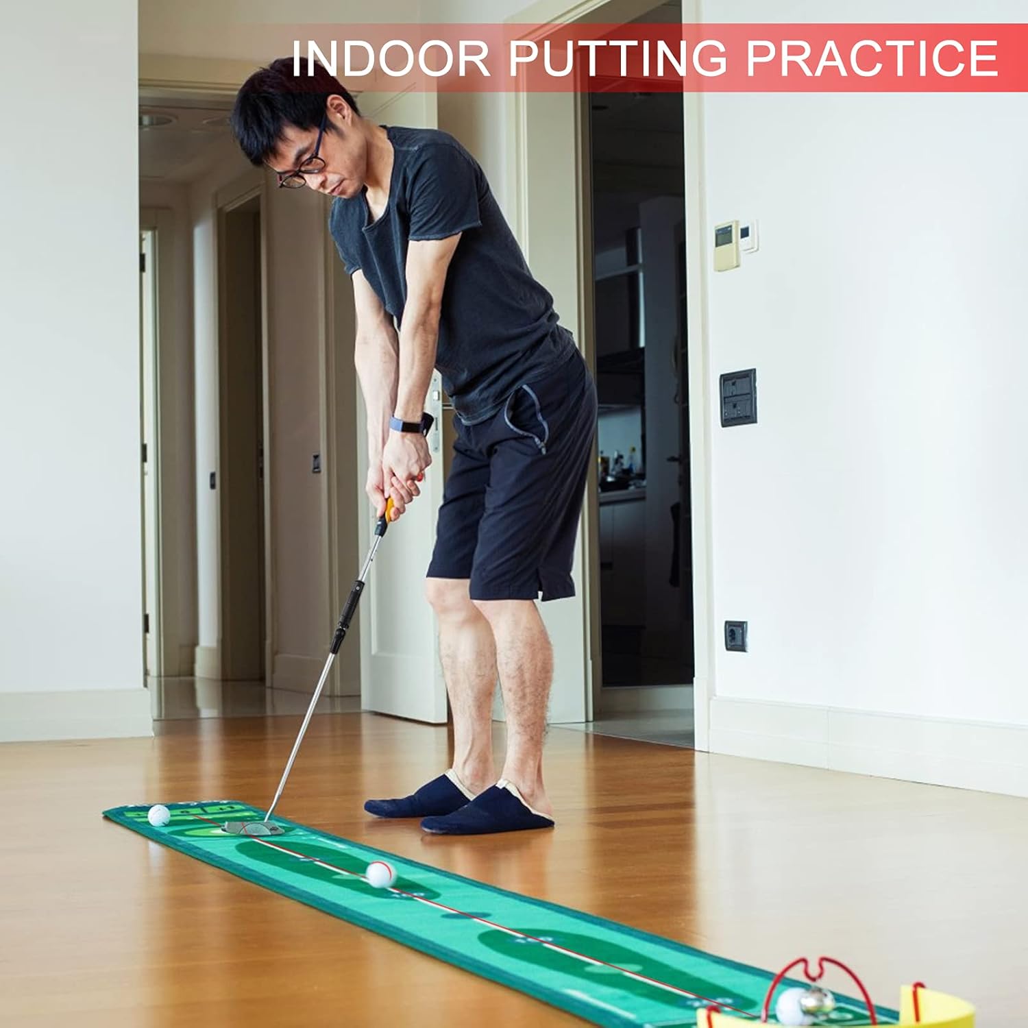 Golf Putter Laser Sight Pointer - Portable Putter Training Aim Corrector Improve Line Aids Tools and Trainer Practice Accessories : Sports & Outdoors