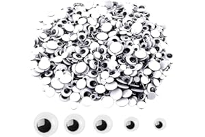 Beadiful Heaven 6-15mm Black Wiggle Googly Eyes (100)