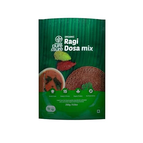 Pure & Sure Organic Ragi Dosa Mix, 250g