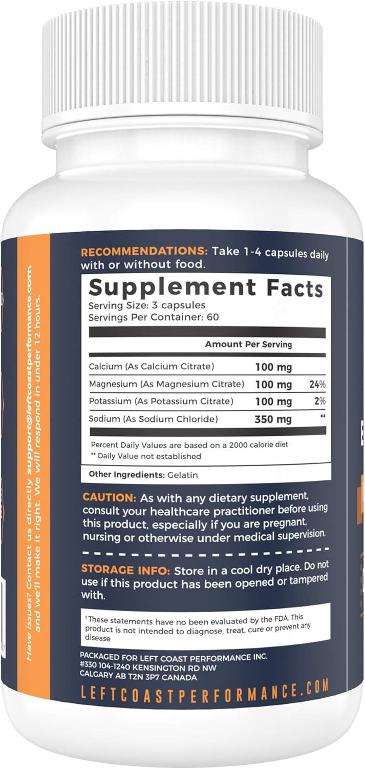 Keto Electrolyte Supplement (180 Capsules). Electrolyte Pills for