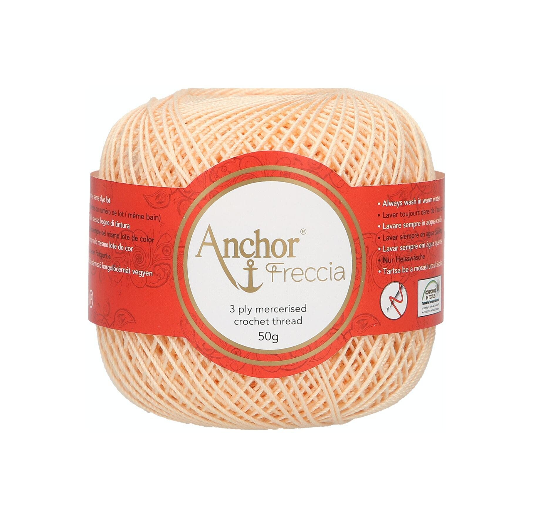 ANCHOR Freccia, Thickness: 6, Packaging: 50G, Running Length: 175M 1010 Crochet Threads — image 1