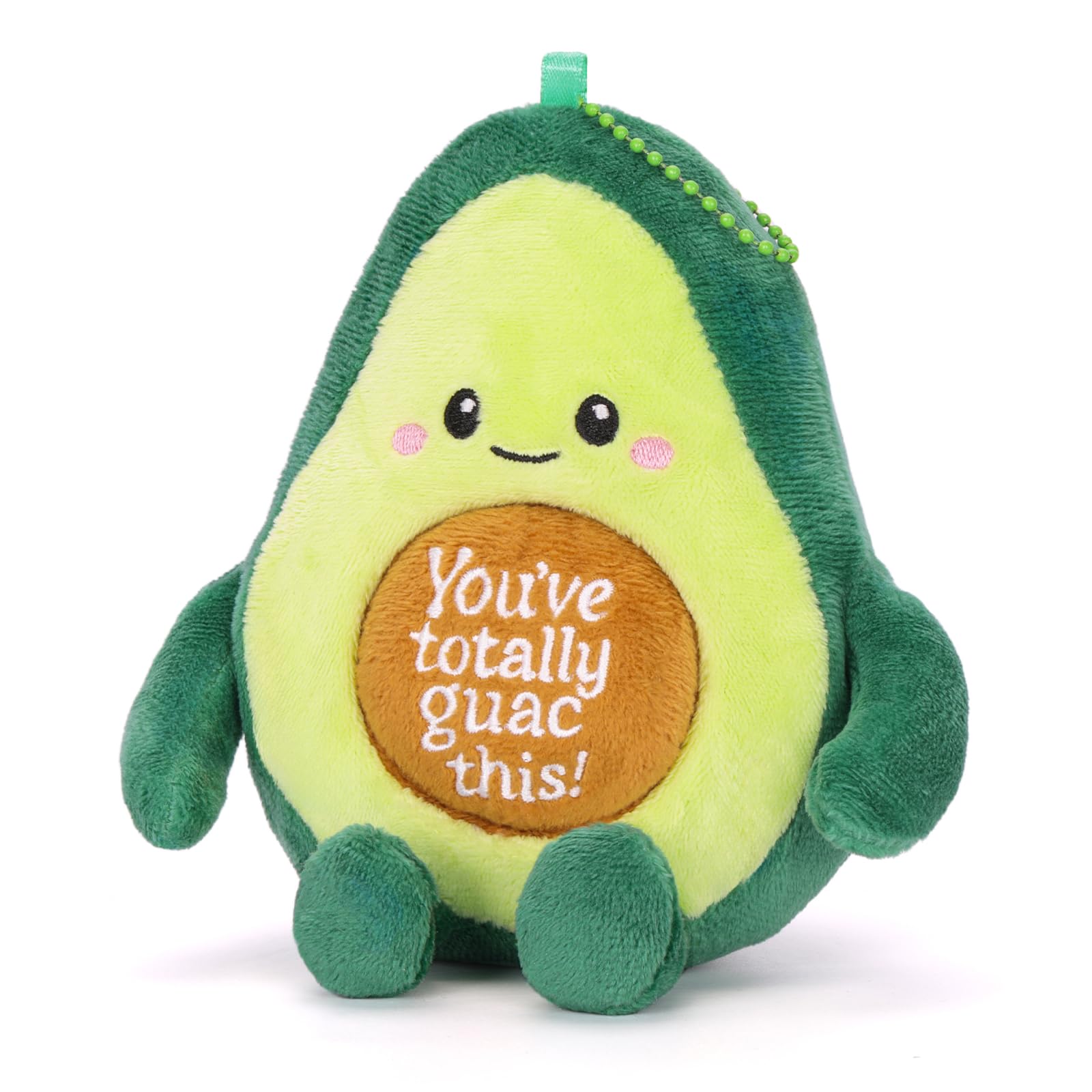 Photo 1 of HOMQYTE Novelty Keychain Avocado Plush with Positive Message Cute Avocado Stuffed Animal Plushies for Women Birthday Christmas Good Luck Gifts (Green)