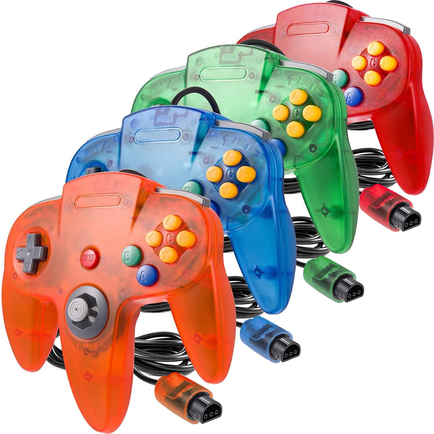 Photo 1 of miadore 4 Pack Classic N64 Controller, Wired N64 Controllers with Upgraded Joystick for N64 Video Game System N64 Console
