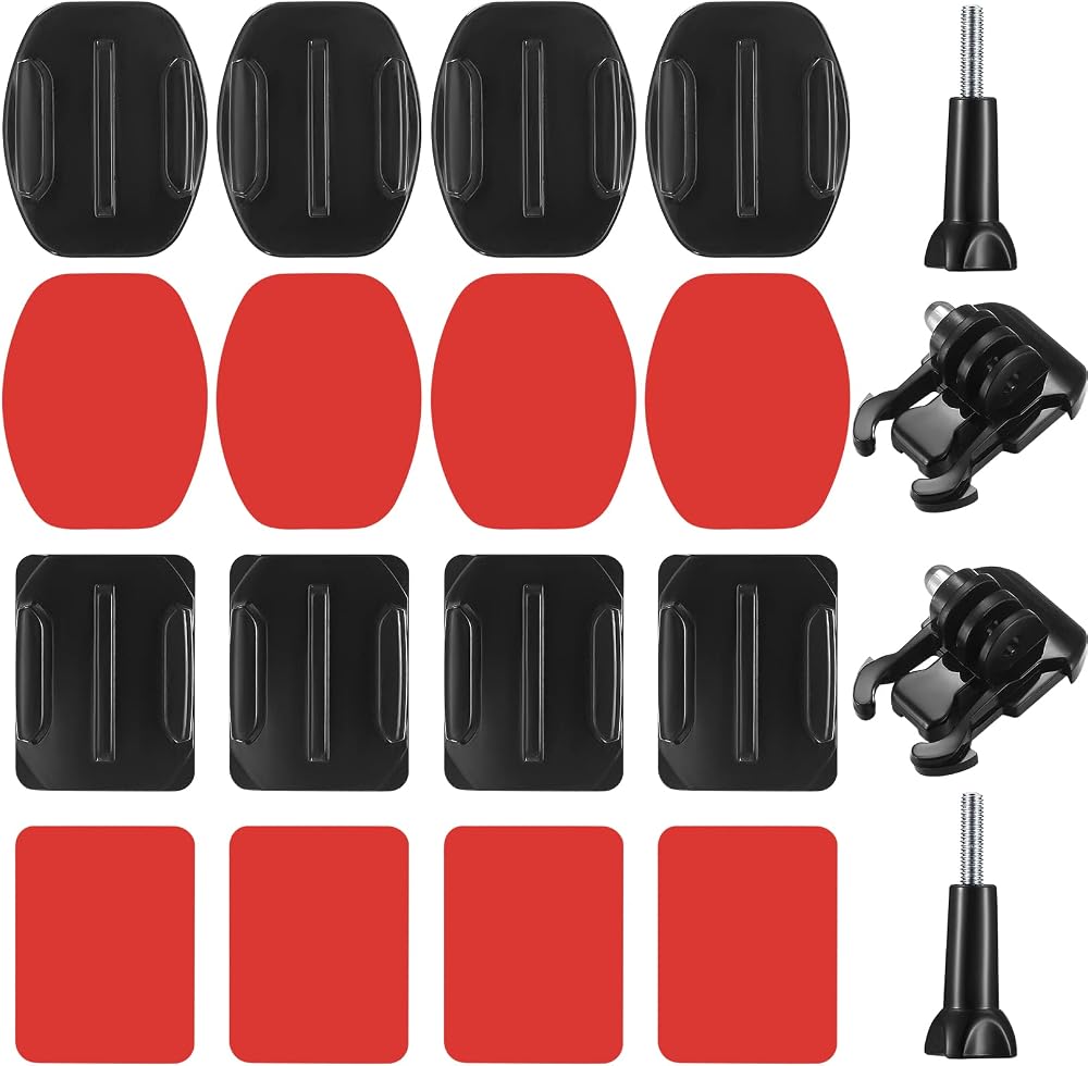 Fulushouxi 20 Pcs GoPro Mounts w/ 3M Pads Hero 11 10 9 8 7 6 5 4 3+ 2 Base Rods