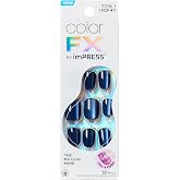 Kiss Impress No Glue Mani Press On Nails, ColorFX, 'Velvet Romance', Purple, Short Size, Squoval Shape, Includes 30 Nails, Prep Pad, 1 Manicure Stick, 1 Mini File