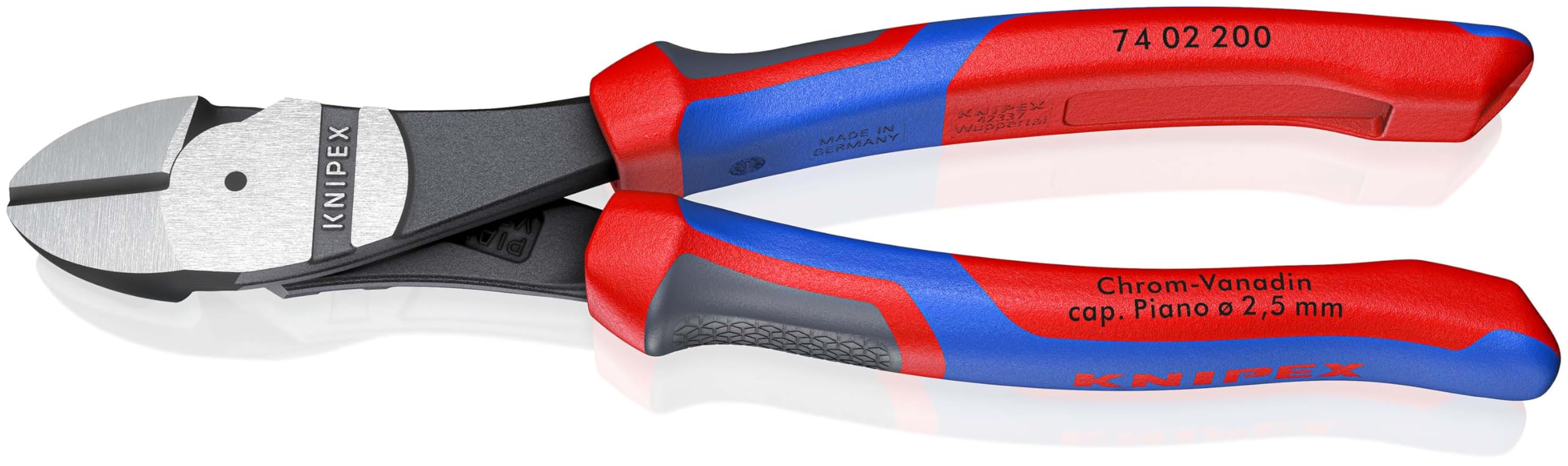 KNIPEX High Leverage Diagonal Cutter Self-Service Card with Comfort Handles 200 mm, 74 02 200 SB