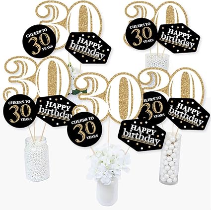 Amazon Com Adult 30th Birthday Gold Birthday Party