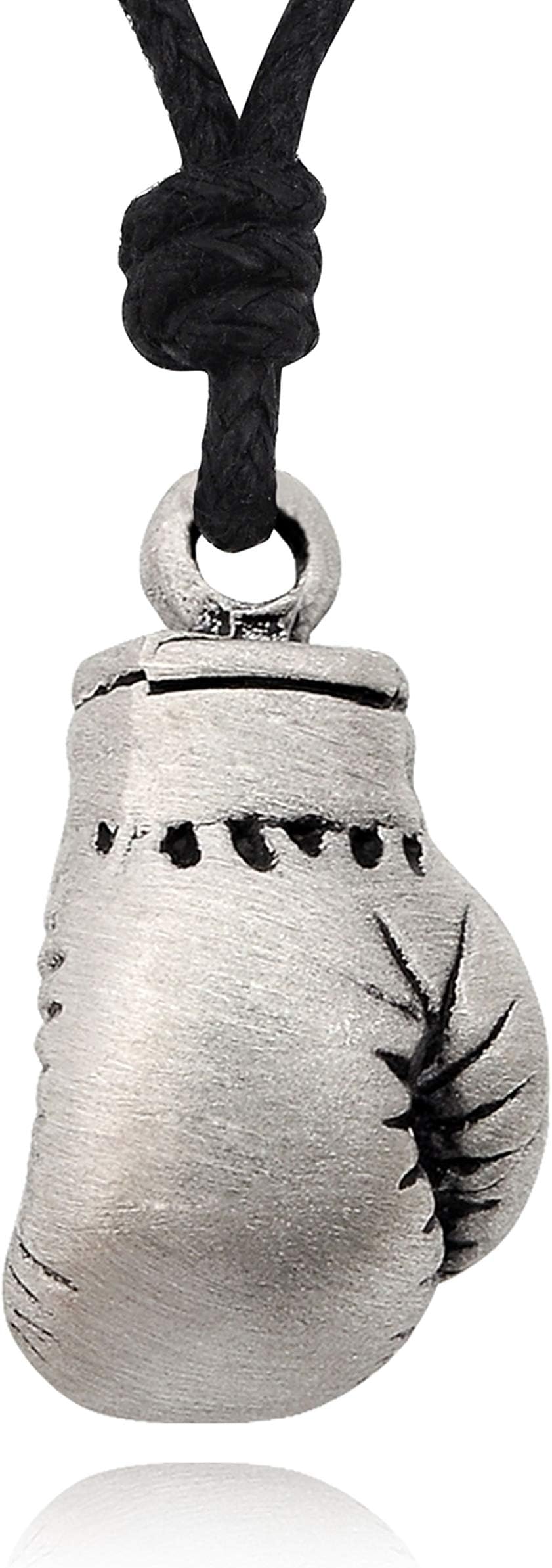 Vietguild Boxing Glove Fighter MMA Size M Silver Pewter Charm Necklace Pendant Jewelry