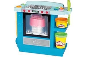 Play-Doh Kitchen Creations Rising Cake Oven Bakery Playset for Kids 3 Years and Up with 5 Modeling Compound Colors, Non-Toxic