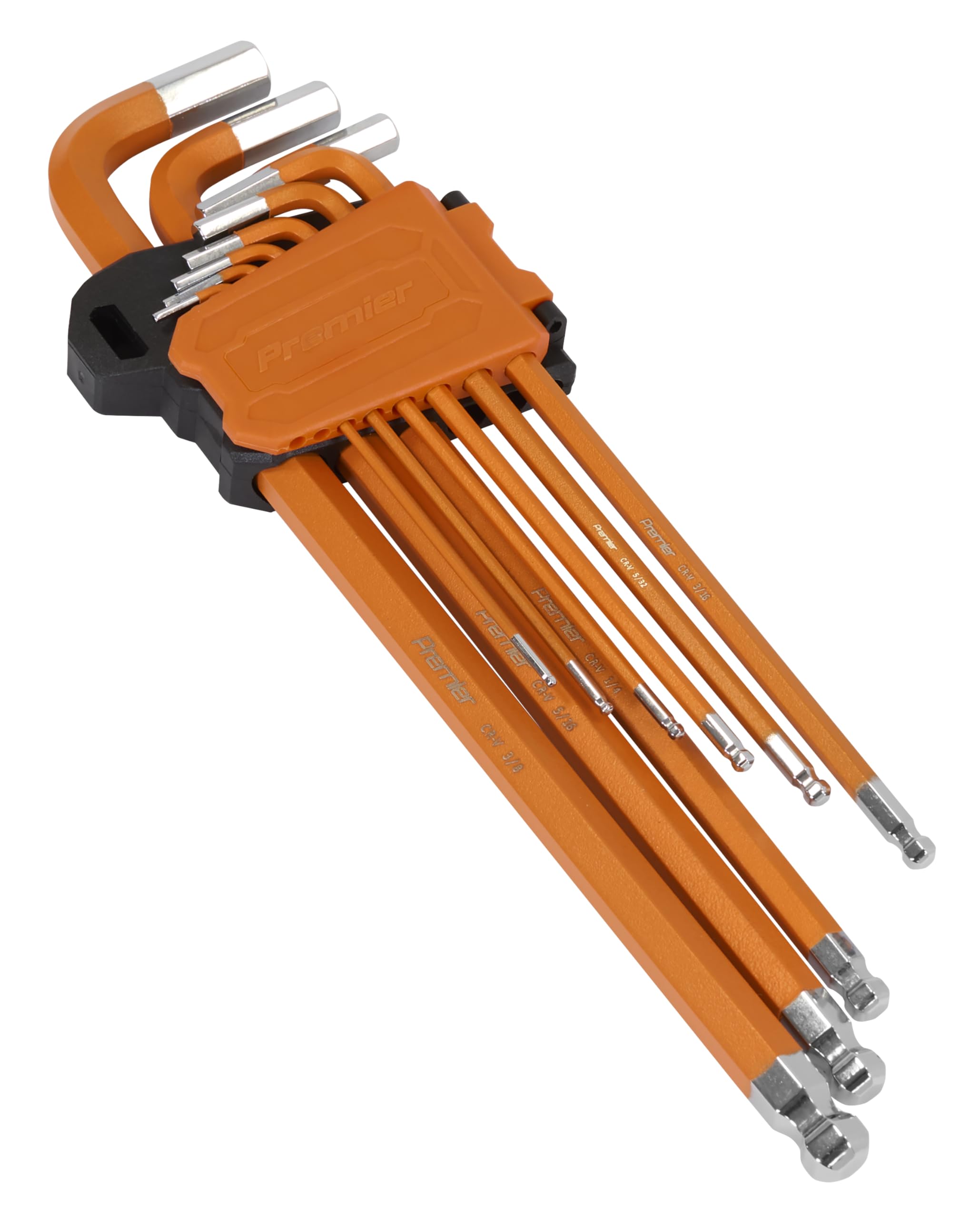 Sealey Premier 9pc Extra-Long Ball-End Hex Key Set - Imperial - AK7175