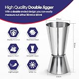EVOKK Jigger Set 2 Pcs Stainless Steel 30ml 60ml Dual Measure Cup view 2