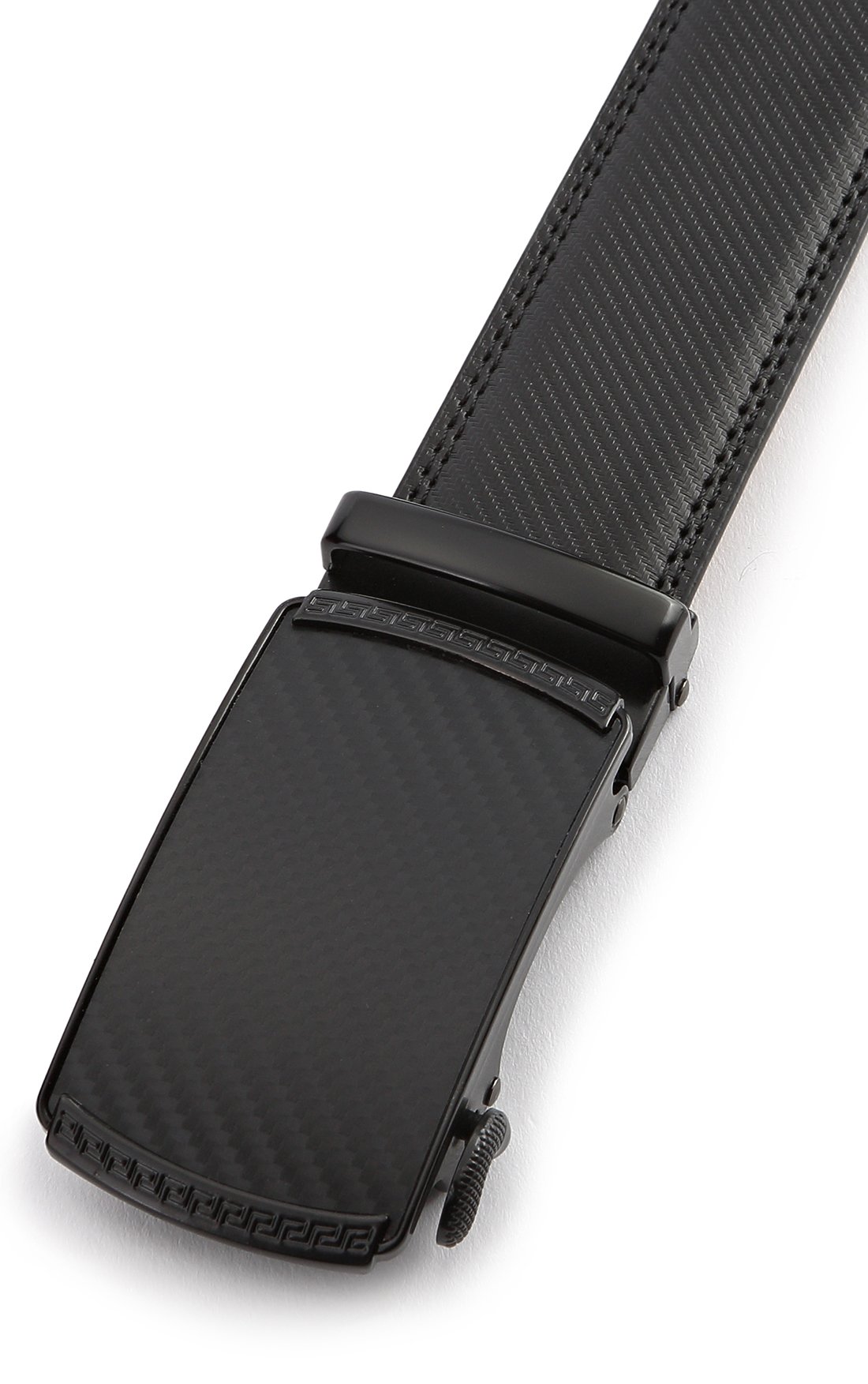 Bulliant Men's Ratchet Belt - Genuine Leather Trim-to-Fit Slide Belt, No Holes (1 3/8" Width)