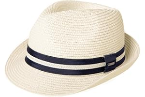Comhats Oversized L XL Straw Fedoras Hats for Men Trilby Panama Beach Sun Summer UPF 50 Gatsby Derby