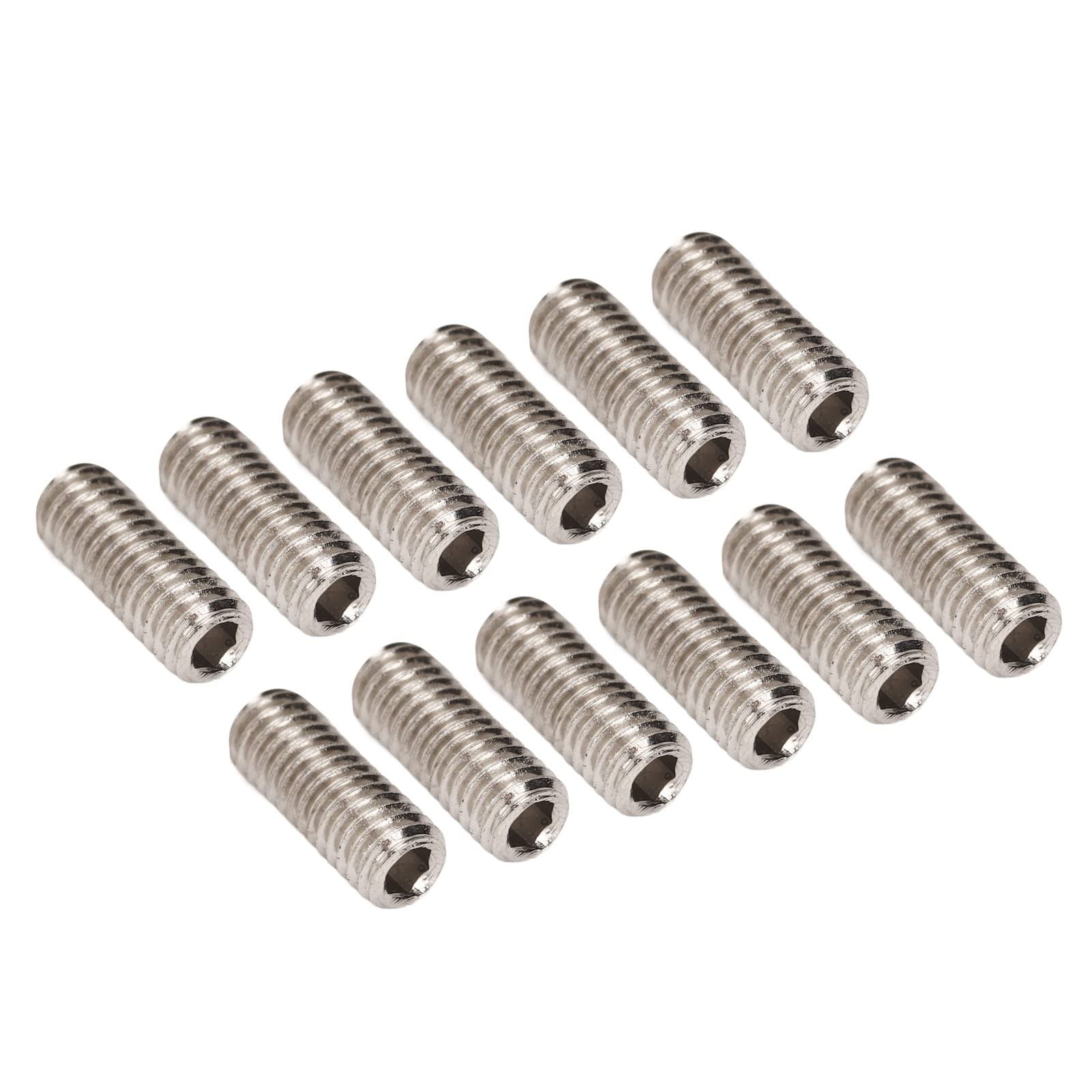 12Pcs Guitar Saddle Height Screws, Adjustment Electric Guitar Bridge Screws Guitar Bridge Screw (Silver)