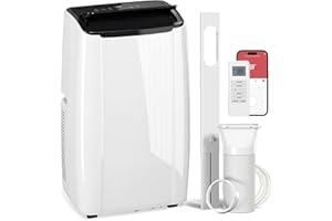 HOMCOM 14000 BTU Portable Air Conditioner, 5-in-1 AC Unit with Cool, Heat, Dehumidifier, Fan, Sleep, WiFi Voice Control, 24H 