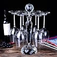 Glass Eiffel Tower Stemware Rack – Rotating 6-Hook Wine Glass Holder & Drying Rack - View #2