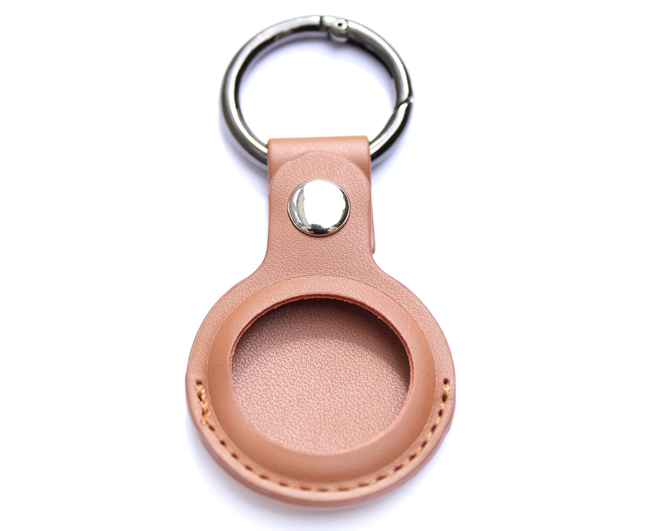 AirTag Keyring Case PU Leather with Hook for Apple Air Tag GPS Tracker Bluetooth. Safety; Keys, Bags, Luggage, Bikes, Dog Cat Collar