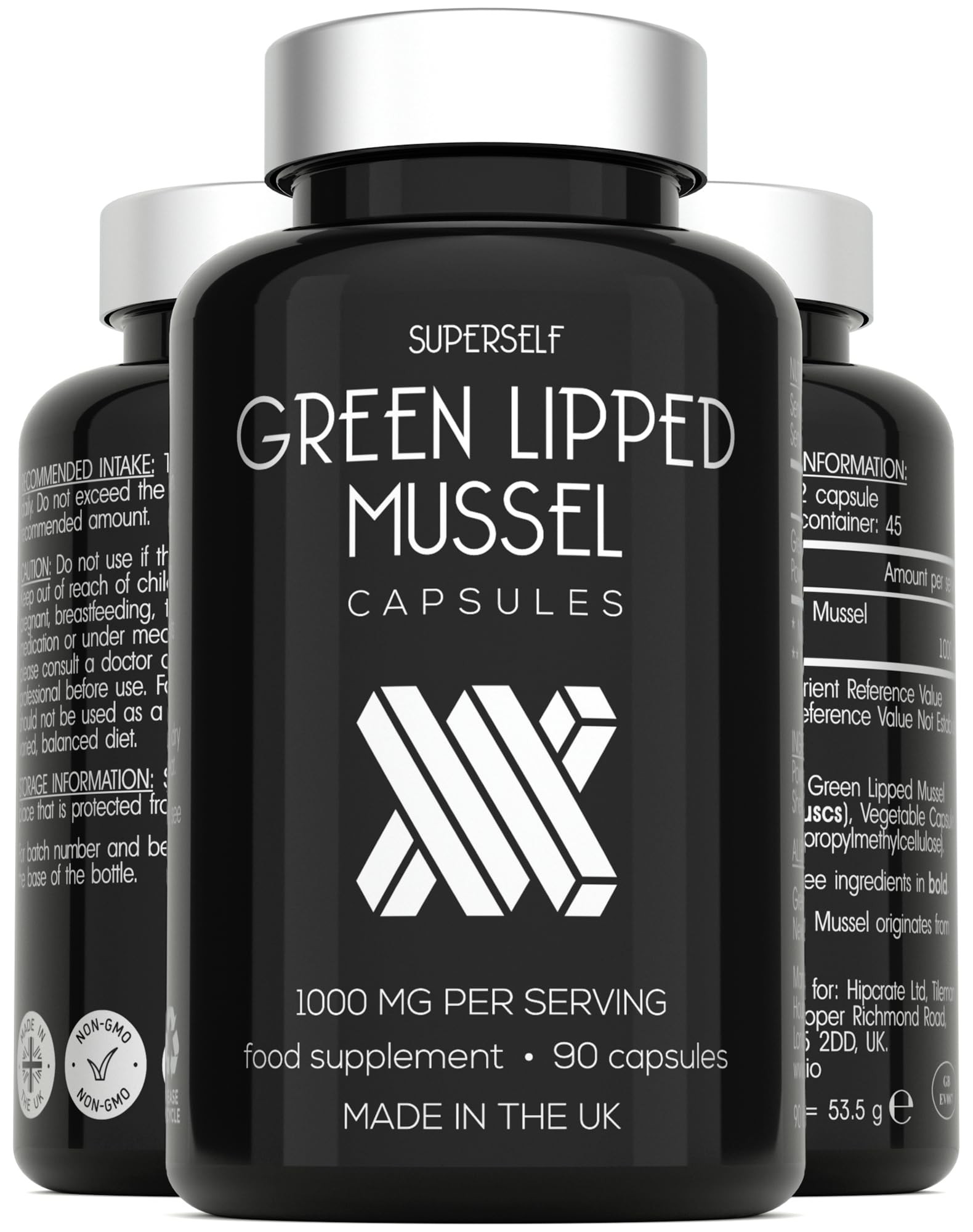 Green Lipped Mussel for Humans & Dogs - New Zealand Green Lipped Mussel Capsules 1000mg - High Strength Joint & Mobility Supplement with Omega 3-100% Pure Powder - 90 Tablets - Made in The UK