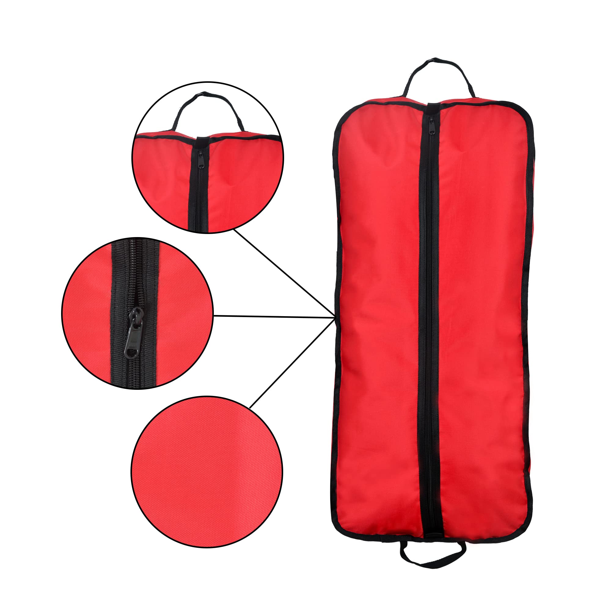 SIE 3 Layered Halter Bridle Carry Bags for Horse Tack (Red)