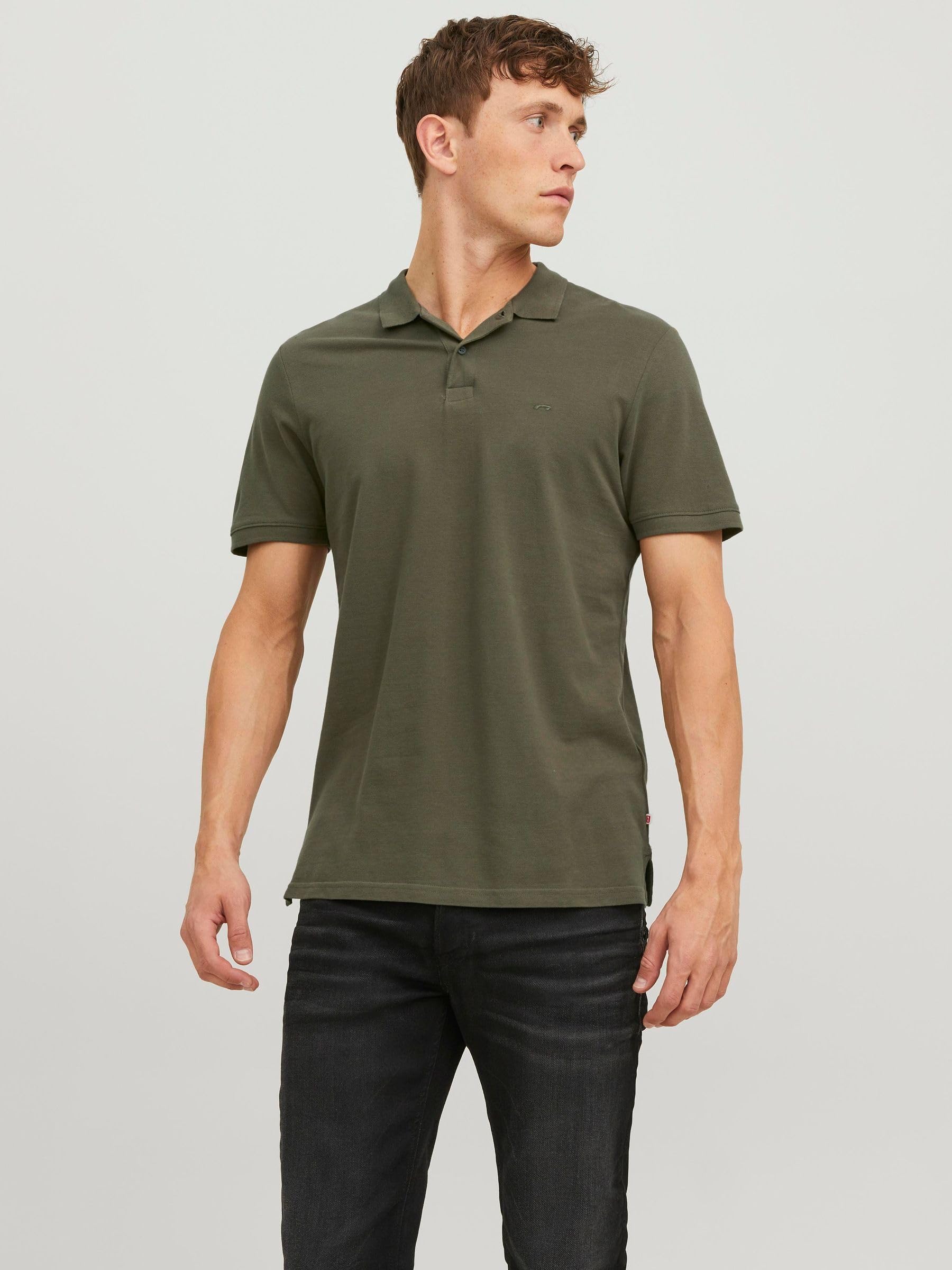 JACK & JONES Herren Jjebasic Noos Poloshirt, Olive Night, L EU 2