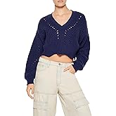 Forever 21 Womens Open-Knit Cropped Sweater