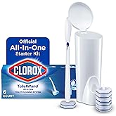 Clorox ToiletWand Toilet Cleaning Starter Kit, 1 Kit with 6 Refill Heads | 3-in-1 Starter Kit with Toilet Brush Wand, Storage Caddy and Disposable Refill Heads, Kills 99.9 Percent of Germs