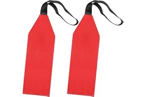 Sliverdew Safety Travel Flag for Kayak, 2 Pcs Red Warning Flags with Webbing, High Visibility Trailer Flag for Truck Loads, Towing Canoes, Boats, Kayak Accessories, No Reflective Strip