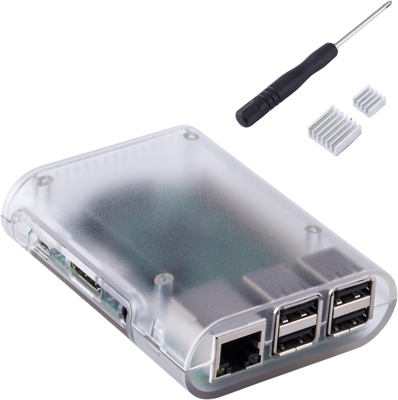Enokay Case for Raspberry Pi 2 Model B B+ Raspberry Pi 3 Model B B+ Case(Transparent)