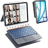 WIWU for iPad Case with Keyboard 11 Inch A16 10th Gen 3 in 1 Magnetic Detachable Keyboard Case Adjustable Stand Backlit Keys with Touchpad (Grey, for iPad 11/10/Air 5/4/11"(M2/M3) Pro 11" 4/3/2/1)