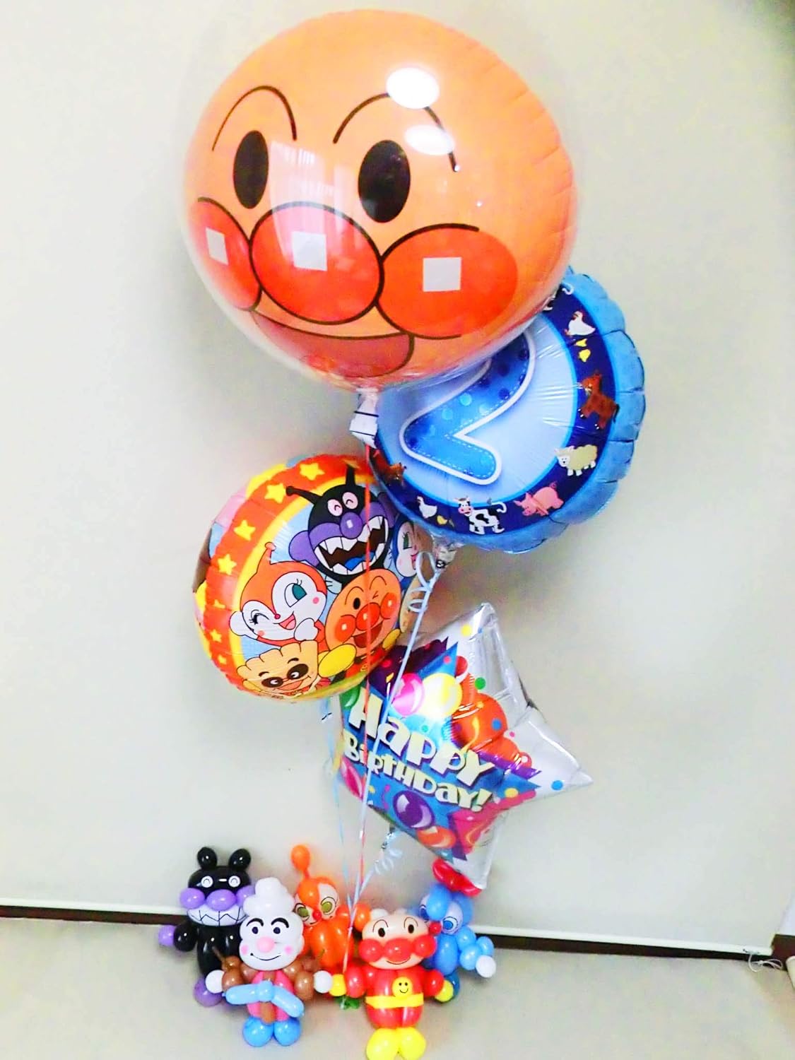 Amazon 数字付アンパンマン 天丼マン 誕生祝バルーン バルーンアート 風船 バルーン おもちゃ