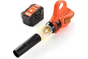 lalalark Mighty Force Kids Leaf Blower, Kids Gardening Set with Realistic Sounds, Lights and Wind, Outdoor Toys for Toddlers 3-5, Role Play Toys, Toddler Birthday Gift
