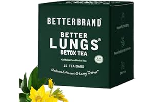 Betterbrand Mullein Tea Bags for Lung Detox - Respiratory Support with Thyme, Elderberry, Ginseng, Ginger, Caffeine Free Herbal Blend - 15 Tea Bags (Pack of 1)