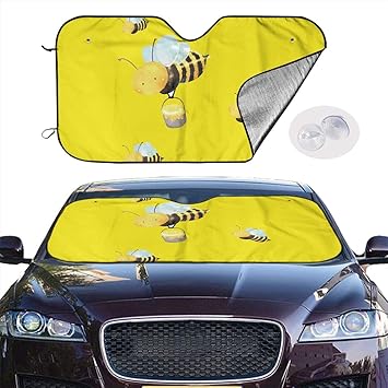 Amazon Co Jp 車フロントガラス用サンシェード 紫外線をブロック 車内を涼しく保ちます バイザープロテクター トラック フロントウィンドウ 熱反射板 One Size スポーツ アウトドア