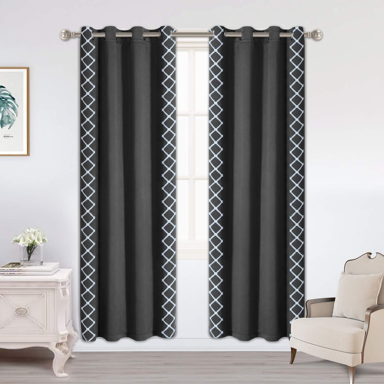 Amazon.com: LORDTEX Embroidered Blackout Curtains for Bedroom