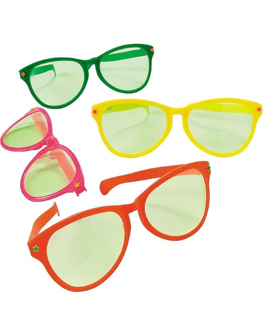 Yellow Beer Goggles Novelty Sunglasses - Clear Frame Party Glasses With Beer Mug Design